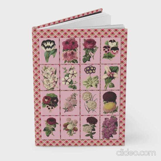 Garden journal slideshow featuring James Andrews 1849 Florist Garden Miscellany botanical illustrations, interior pages and lifestyle - LeBonJournal