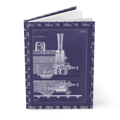 R. Menzel 1908 locomotive blueprint journal with steam engine technical illustration - LeBonJournal
