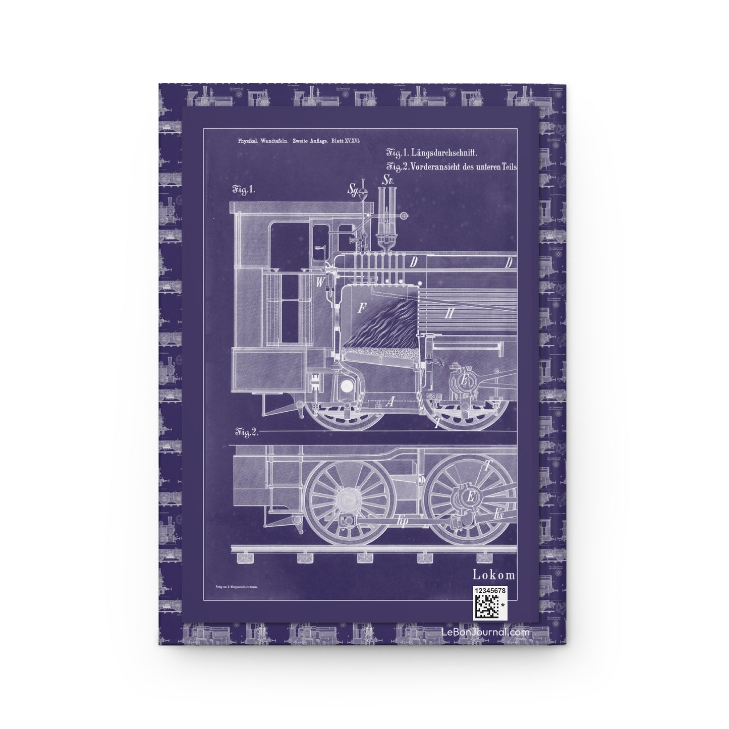 R. Menzel journal back cover with 1908 Lokomotiv rear section blueprint -  LeBonJournal
