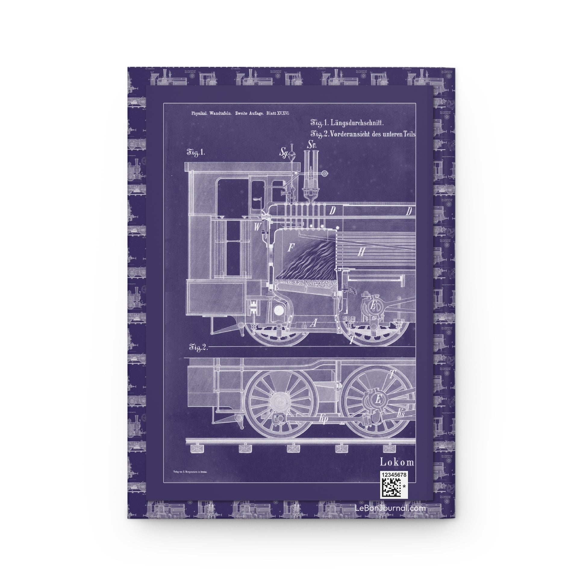 R. Menzel journal back cover with 1908 Lokomotiv rear section blueprint -  LeBonJournal
