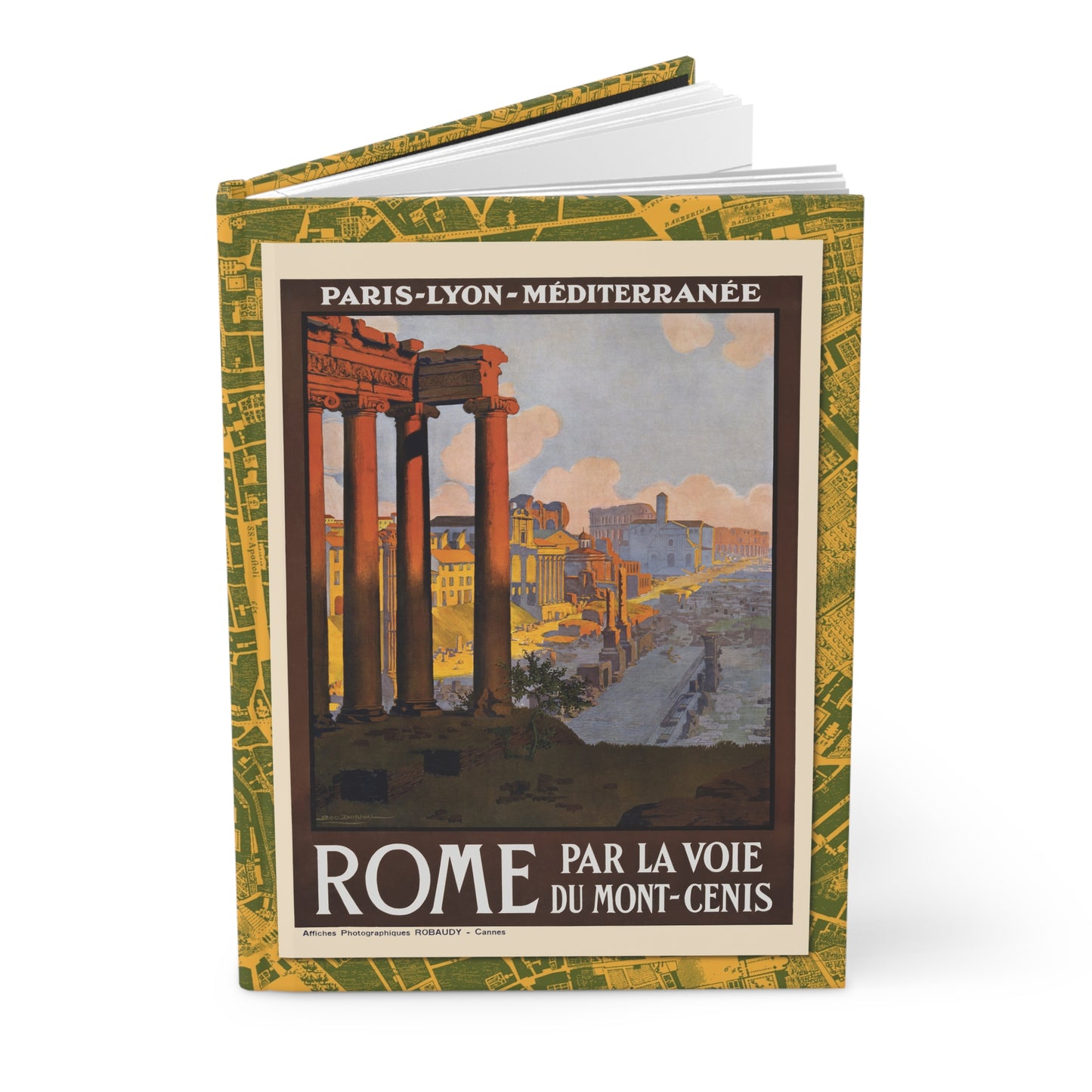 Rome travel journal with 1920 Géo Dorival Forum poster and 1914 Kiepert Roma Urbs map - LeBonJournal