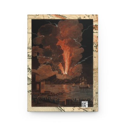 Éruption du Mont Vésuve 1779 back cover aquatint by Alessandro d'Anna and Jean-Baptiste Chapuy with Bay of Naples - LeBonJournal