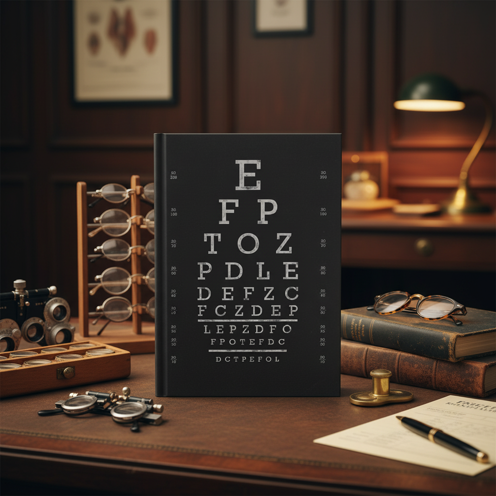 Snellen eye chart journal with ophthalmology equipment vintage optometry tools eye exam instruments Herman Snellen 1862 visual acuity testing medical history - LeBonJournal