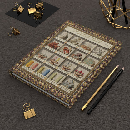 Lifestyle photo of Swebach 1789 mineralogy journal styled for geology field notes rock collecting and natural history studies - LeBonJournal