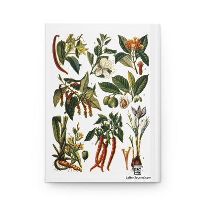 Edible plants journal back cover with Las Sabrosas y Aromaticas Especias plate - LeBonJournal