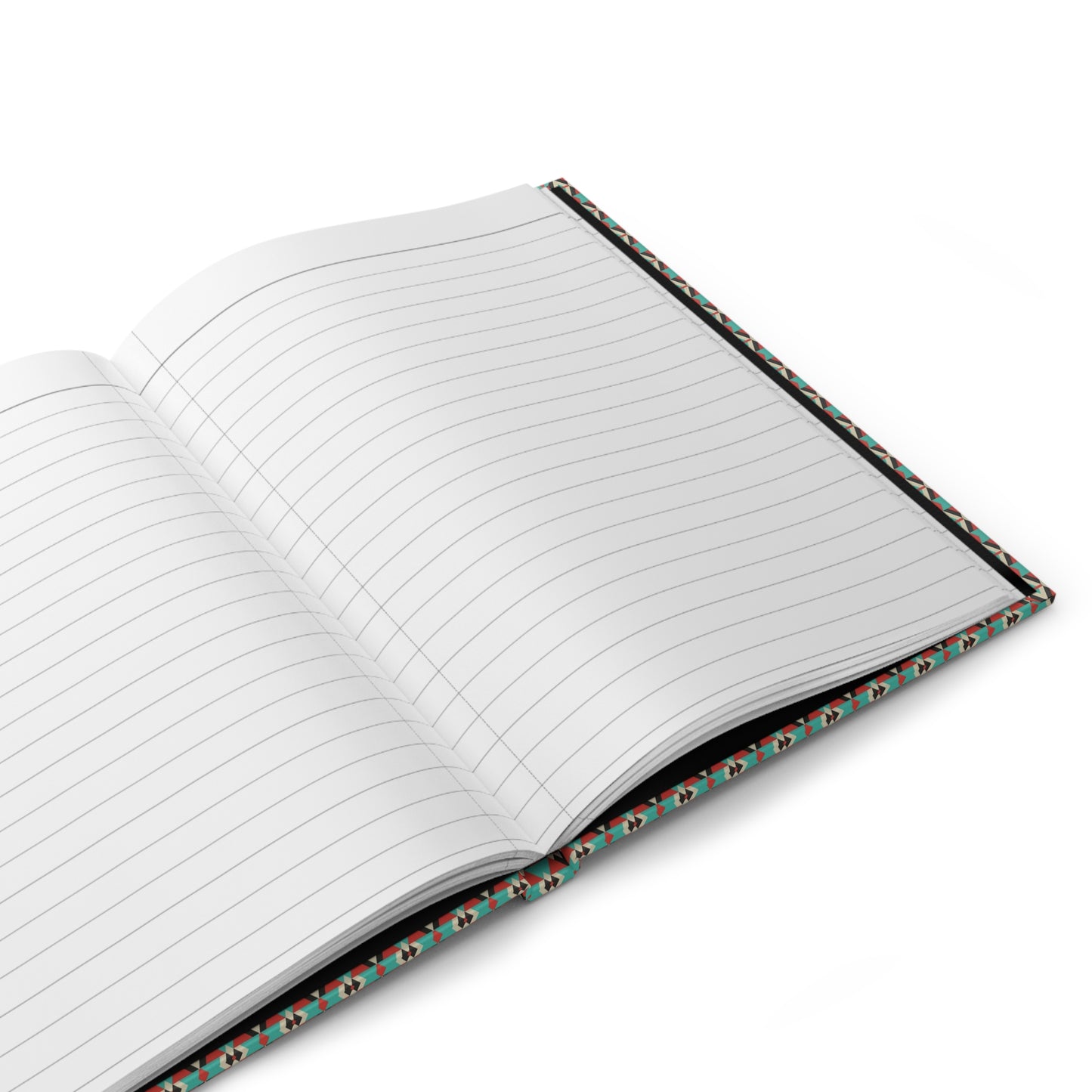 New York Times Square hardcover journal open showing 128 ruled pages for writing with matte finish and durable casewrap binding - LeBonJournal