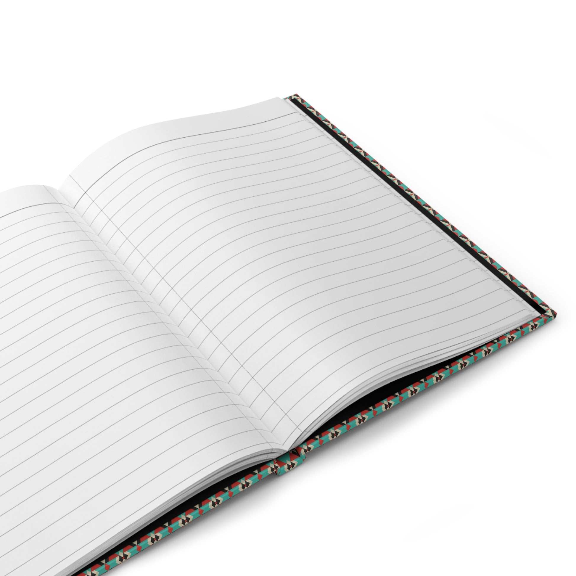 New York Times Square hardcover journal open showing 128 ruled pages for writing with matte finish and durable casewrap binding - LeBonJournal