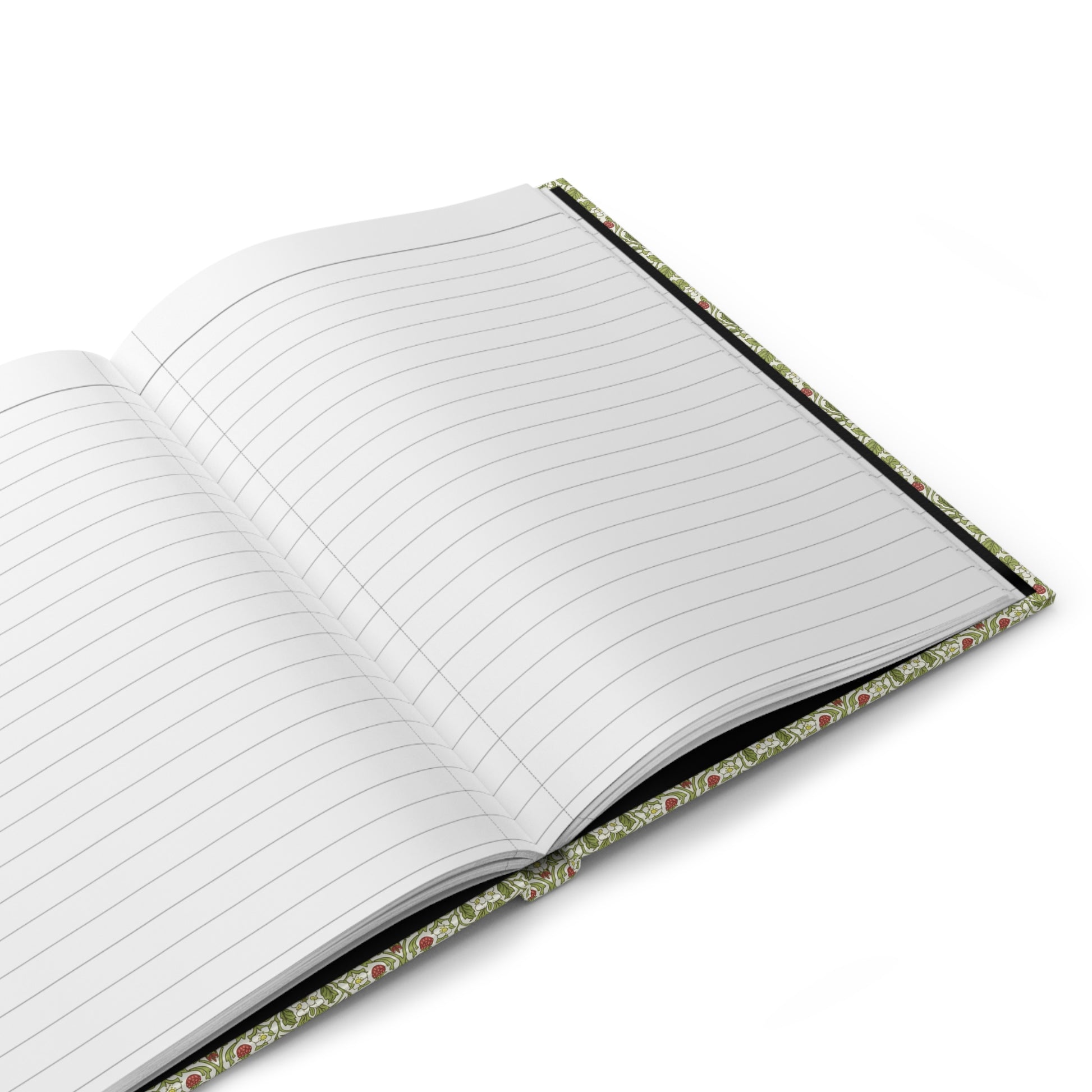 Open USDA strawberry botanical journal showing 150 lined perforated pages for garden notes - LeBonJournal
