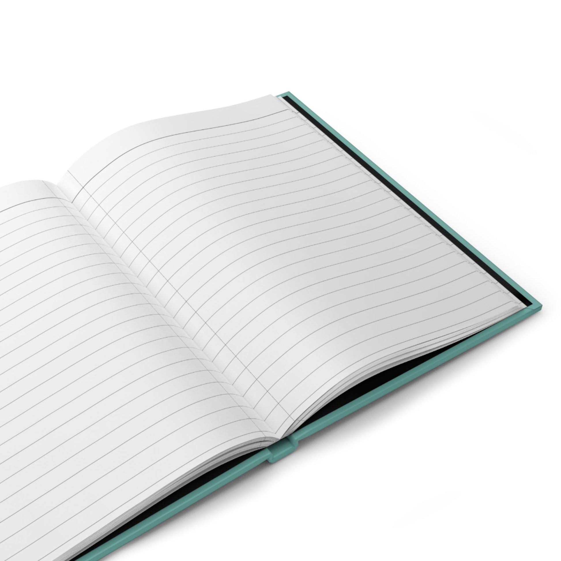 Van Gogh Sunflowers hardcover journal open showing 128 ruled pages for writing with matte finish and durable casewrap binding - LeBonJournal