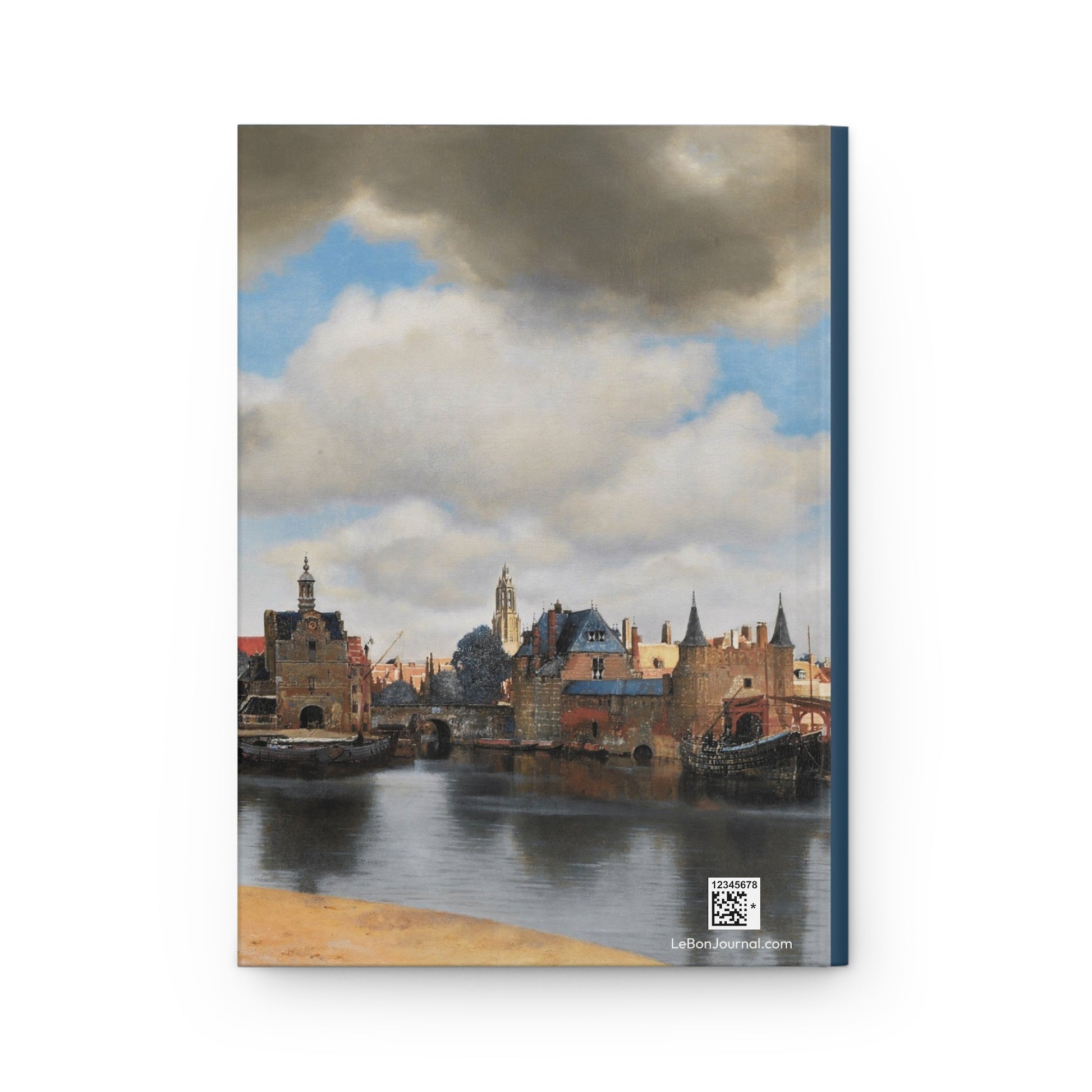Vermeer journal back cover with View of Delft 1660-1661 Mauritshuis painting detail - LeBonJournal
