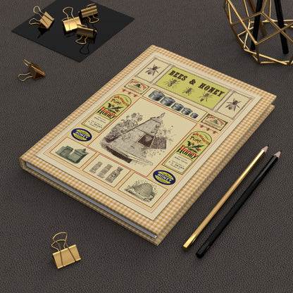 Lifestyle photo of Victorian beekeeping journal styled for beekeepers naturalists and Dark Academia Cottagecore enthusiasts - LeBonJournal