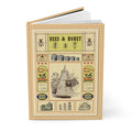Hardcover journal standing upright showing Victorian beekeeping ephemera Bees and Honey Collection 19th century apiculture illustration on front cover - LeBonJournal