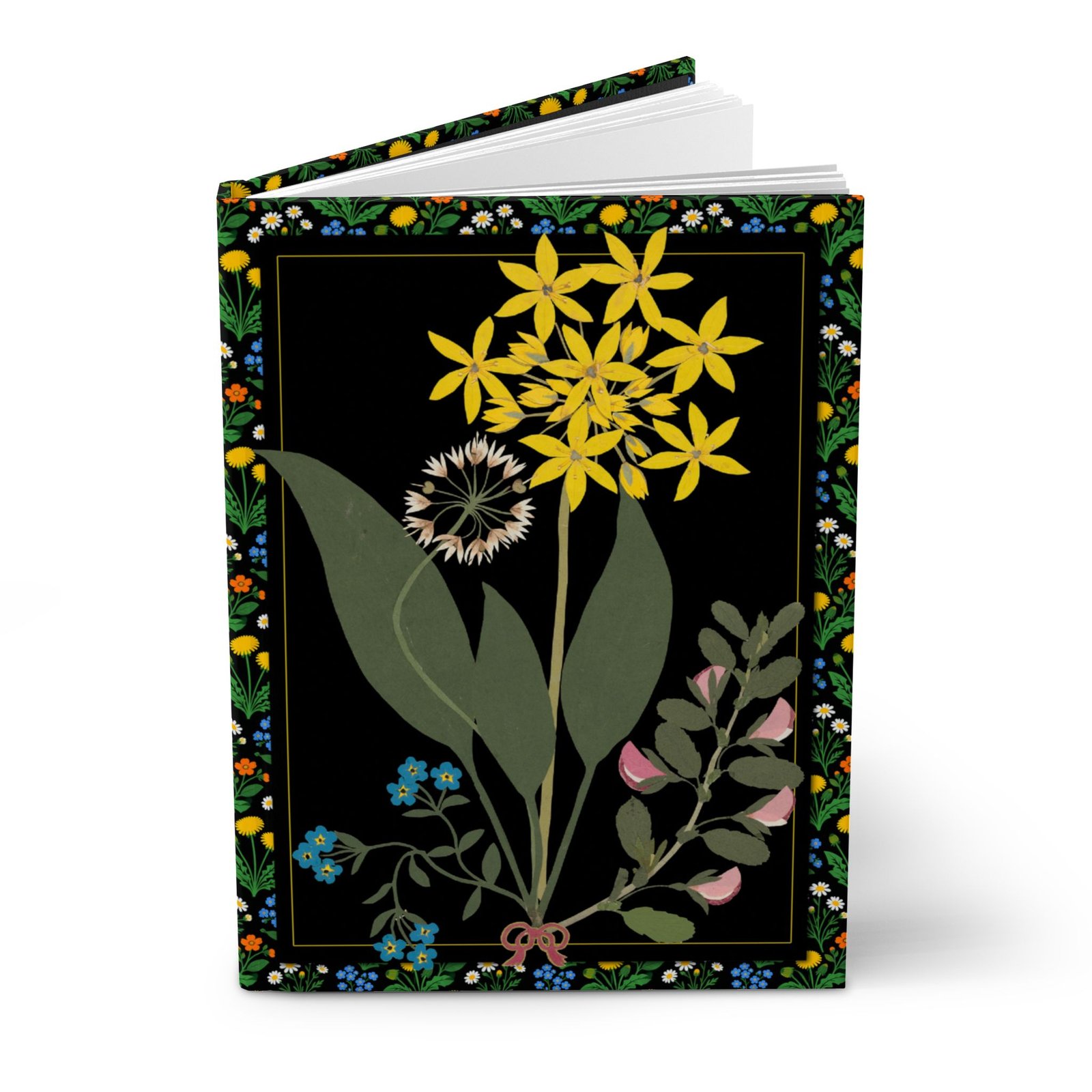 Wildflower Journal Blank Hardcover Hero Hardcover blank journal showcasing 1835 cut-paper flower artwork on the cover